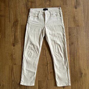 Banana Republic Mid-Rise Slim Pants Cream Size 27/4 | Tailored Work Office
